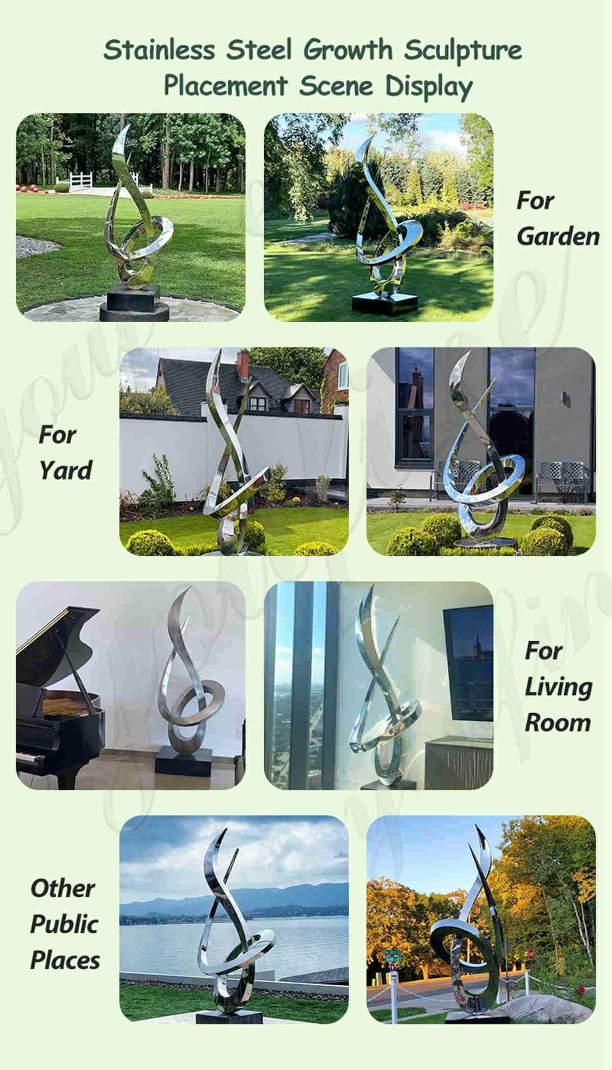 abstract stainless steel sculpture -YouFine