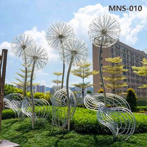 metal dandelion sculpture-YouFine