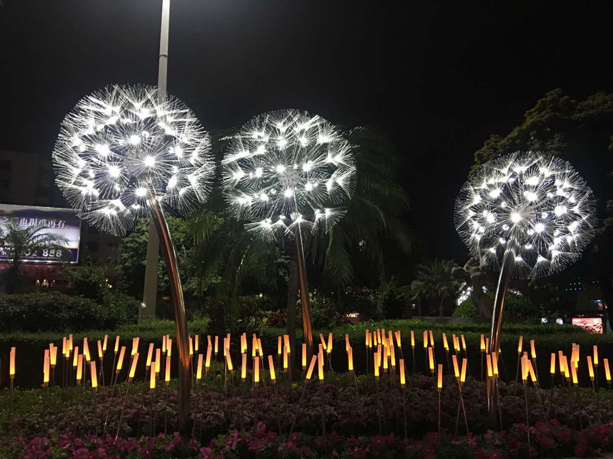 metal dandelion sculptures (5)