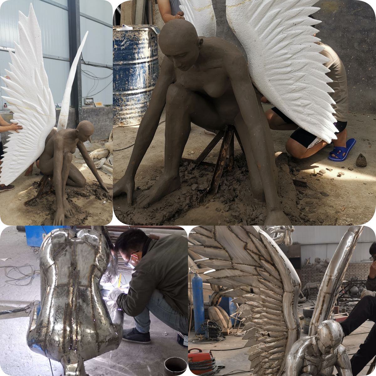 stainless steel angel sculpture (3)