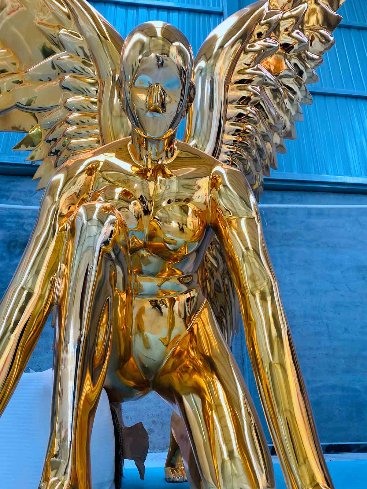 stainless steel angel sculpture (6)