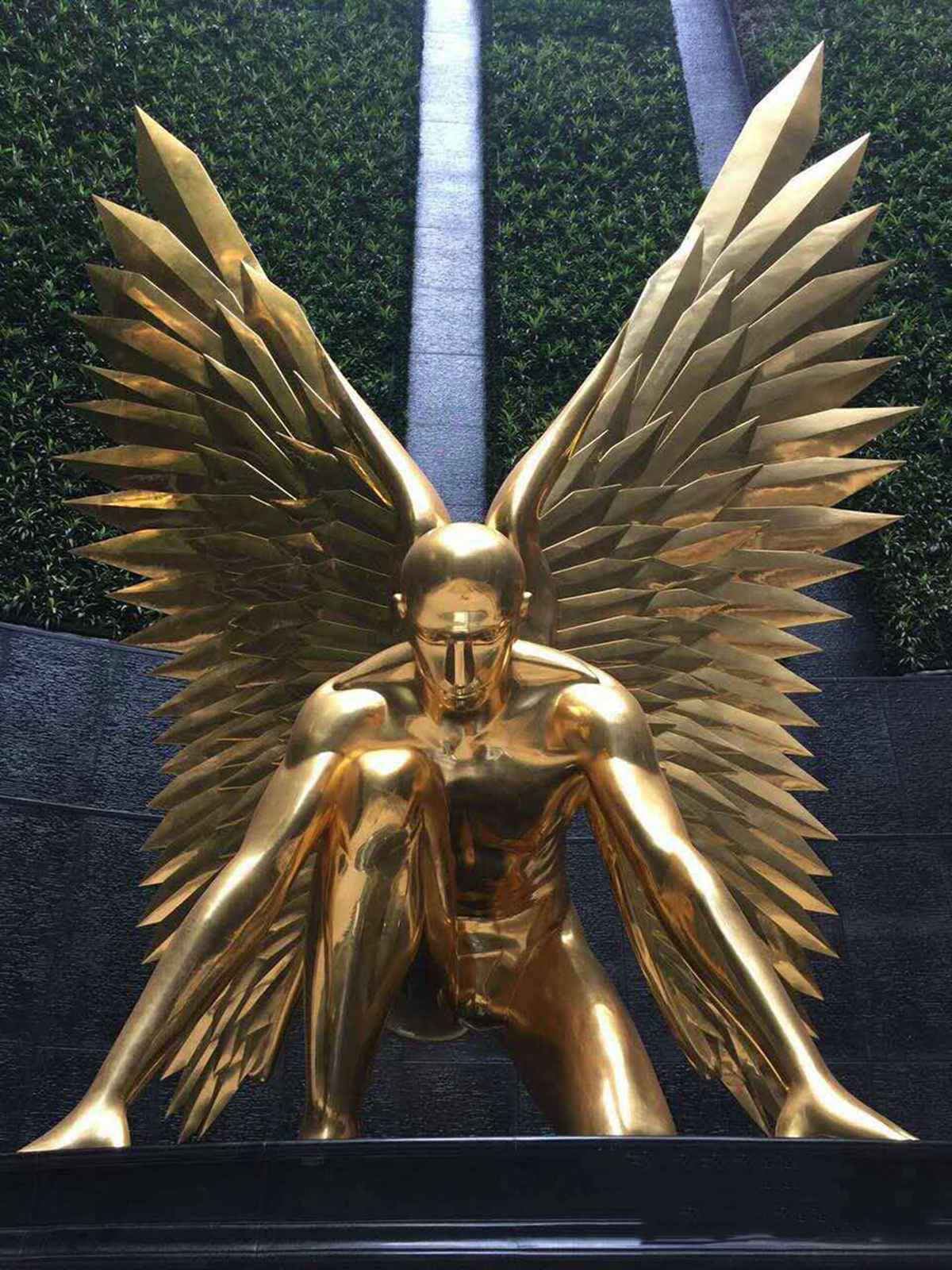 stainless steel angel sculpture (9)