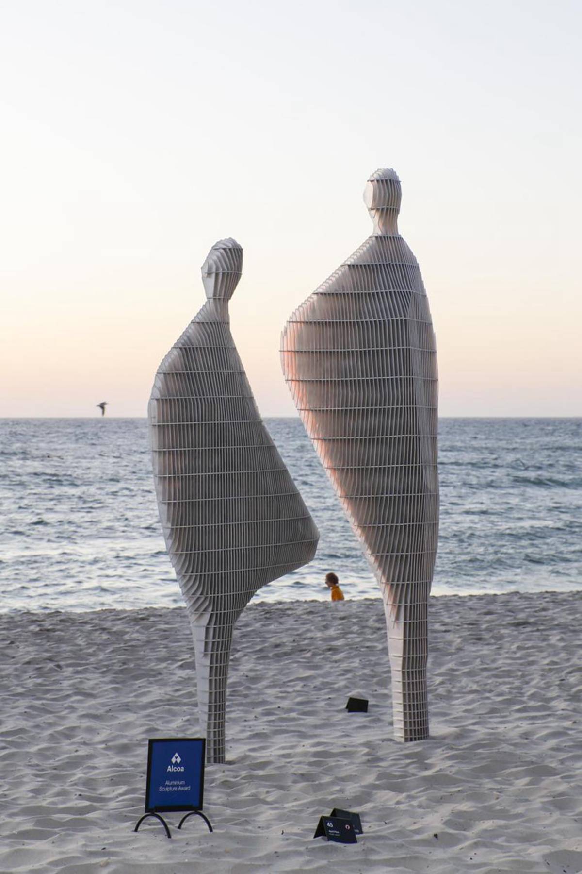 stainless steel seaside sculpture 