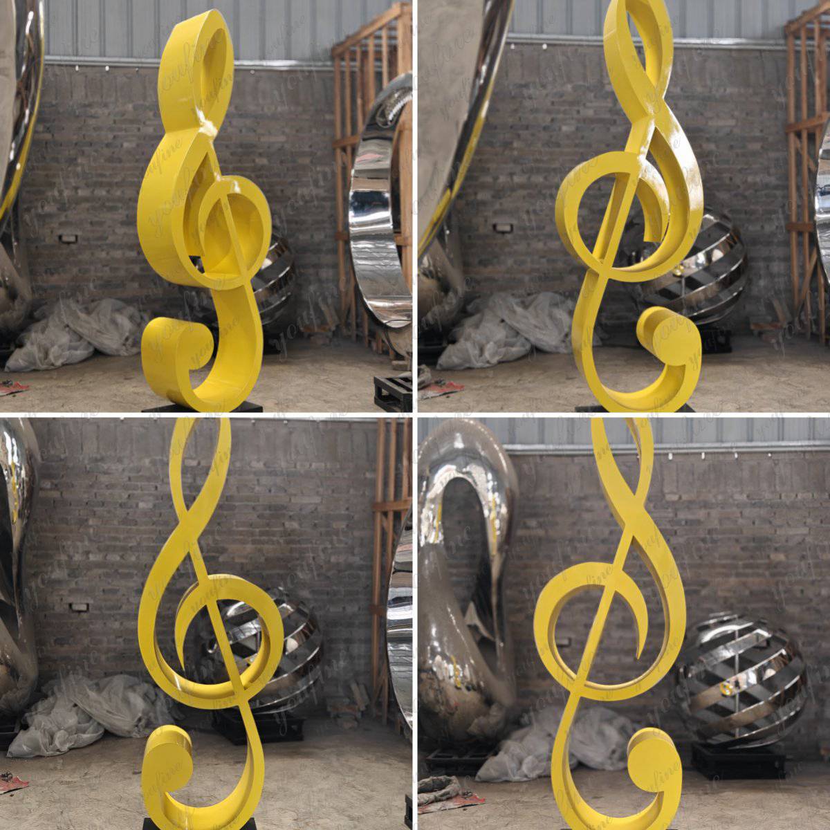 music note sculpture