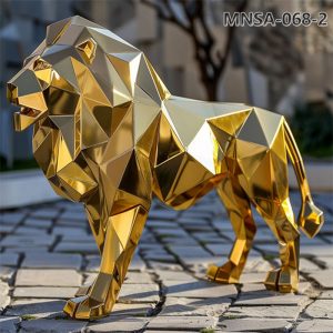 Geometric lion statue for sale (2)