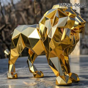 Geometric lion statue for sale (3)