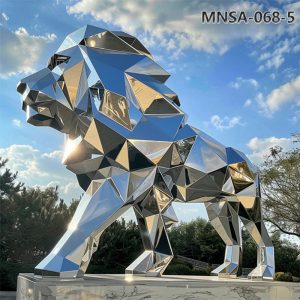 Geometric lion statue for sale (5)