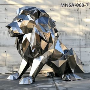 Geometric lion statue for sale (7)