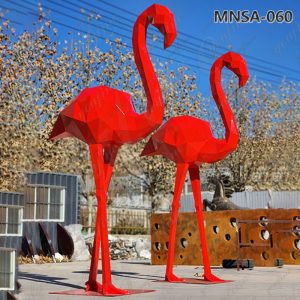 Metal Flamingo Statue for Outdoor (3)