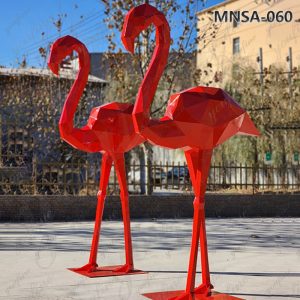 Metal Flamingo Statue for Outdoor (4)