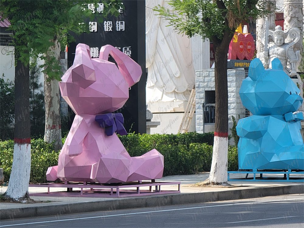 Pink Rabbit Sculptures (1)