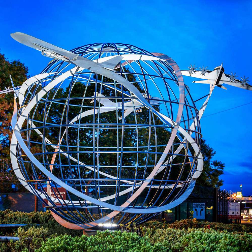 Large Public Stainless Steel Earth Sculpture Manufacturer - YouFine