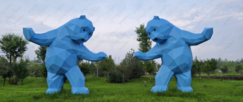 geometric bear sculpture (2)