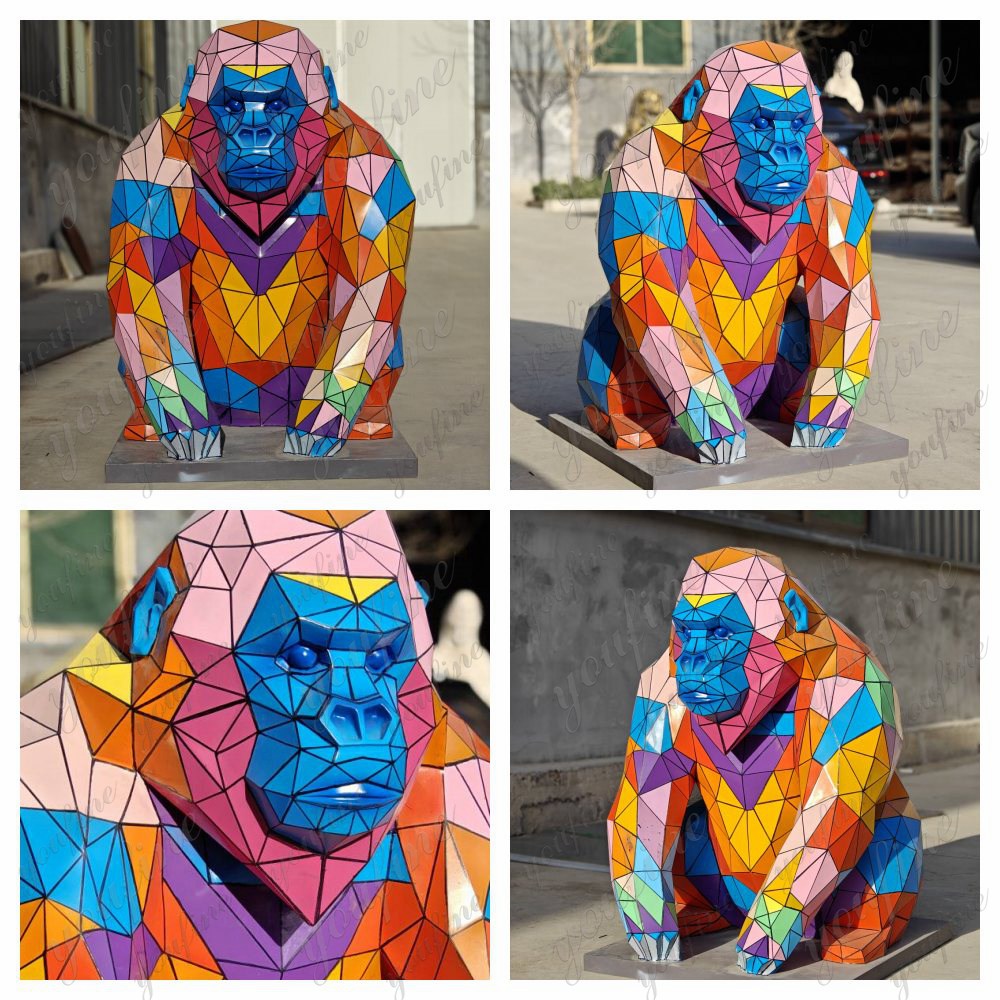 geometric orangutan statue for sale (2)