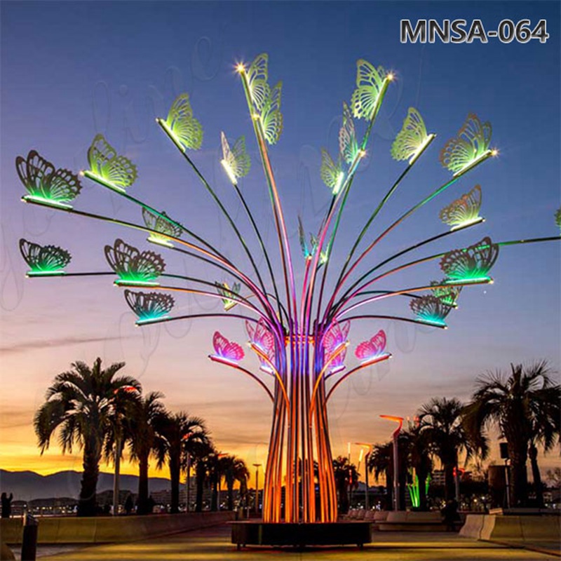 Lighting Metal Giant Butterfly Sculpture for Public MNSA – 064