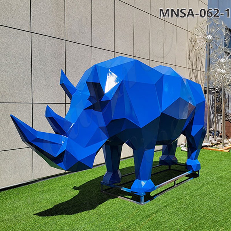 Modern Decorative Metal Rhino Sculpture MNSA–062