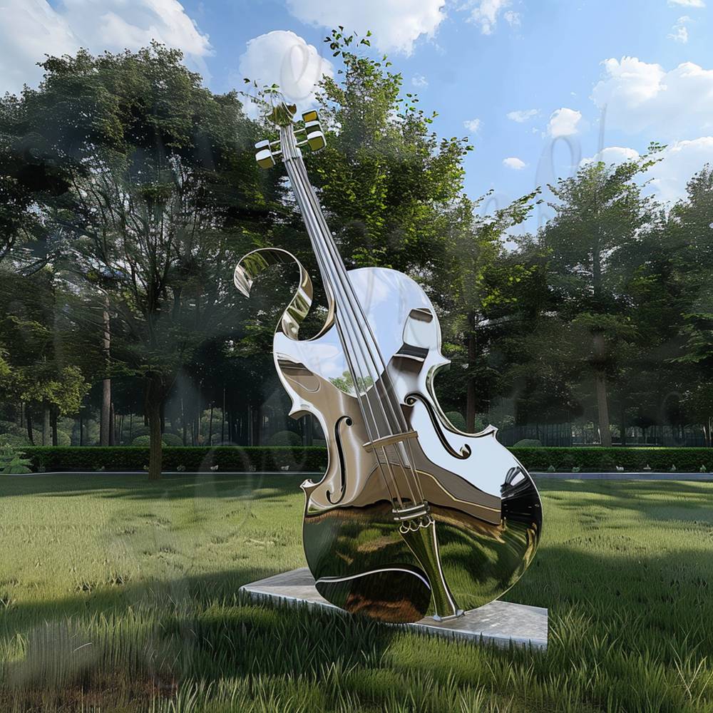 metal violin sculpture (2)