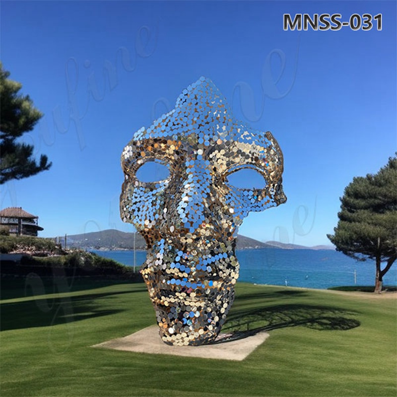 Modern Stainless Steel Abstract Face Sculpture Decor MNSS-031