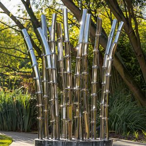 stainless steel bamboo sculpture (1)