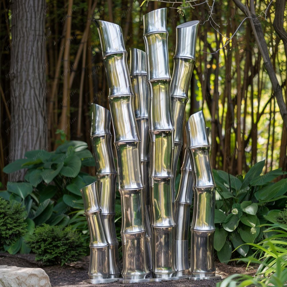 stainless steel bamboo sculpture (3)