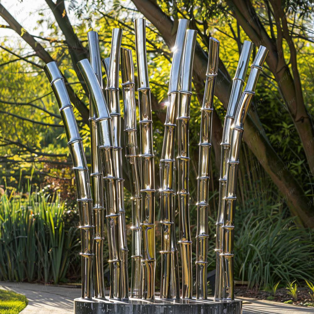 stainless steel bamboo sculpture (4)