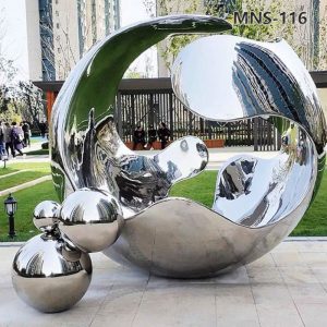 stainless steel circle sculpture (4)