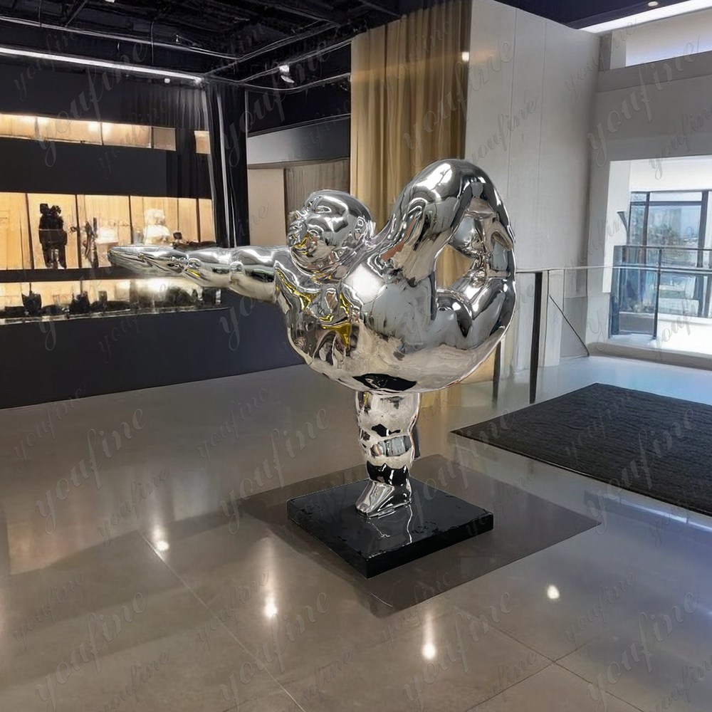 stainless steel fat lady sculpture (4)