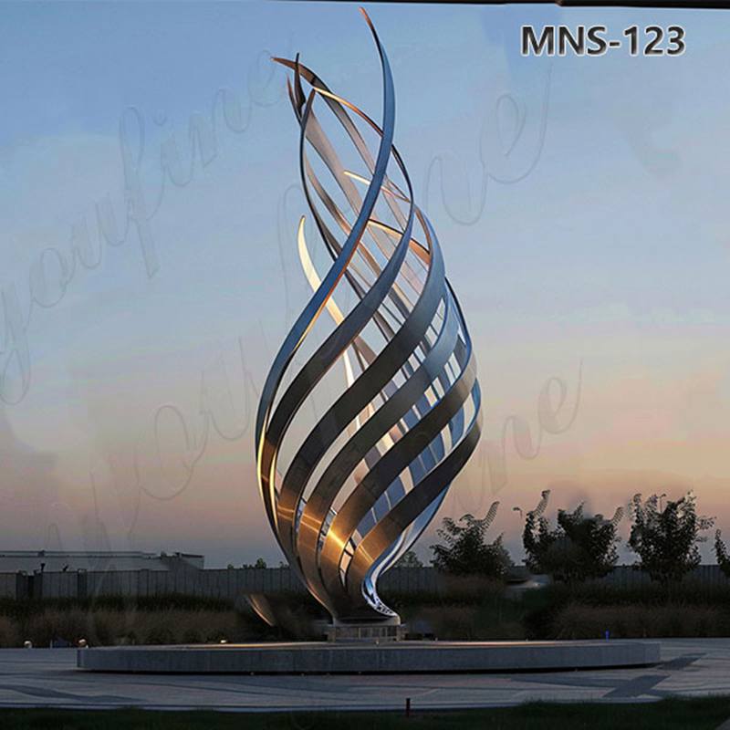 Modern Abstract Metal Flame Garden Sculpture Manufacturer MNS-123