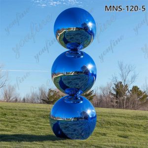 blue stainless steel ball sculpture (1)