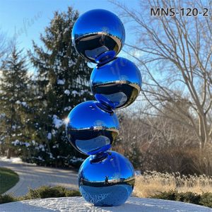 blue stainless steel ball sculpture (3)