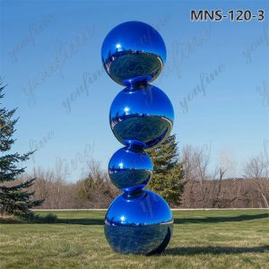 blue stainless steel ball sculpture (4)