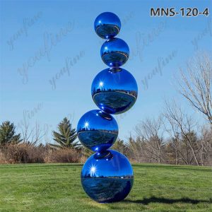 blue stainless steel ball sculpture (5)