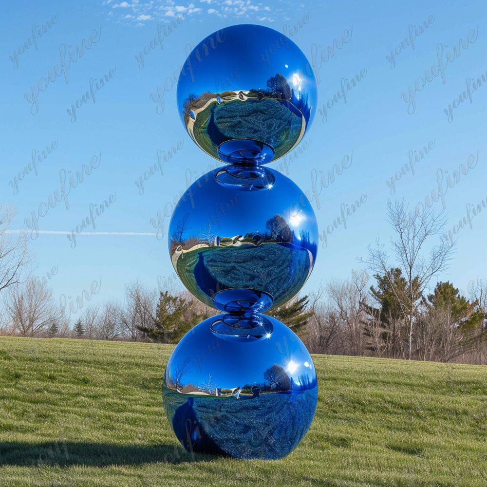 blue stainless steel ball sculpture for sale (6)