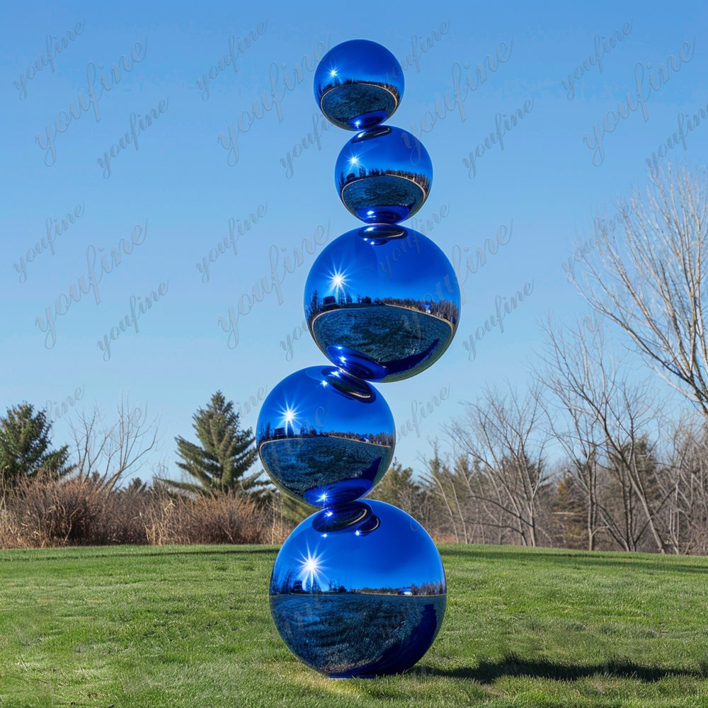 blue stainless steel ball sculpture for sale (7)