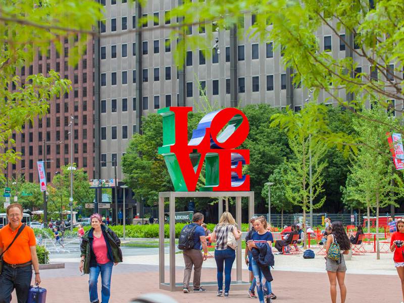 metal love sculpture for public