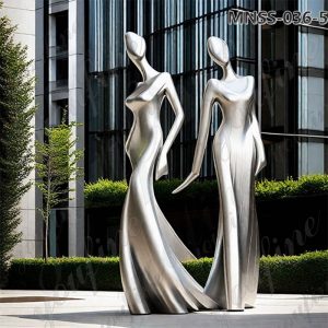 modern stainless steel woman sculpture (5)