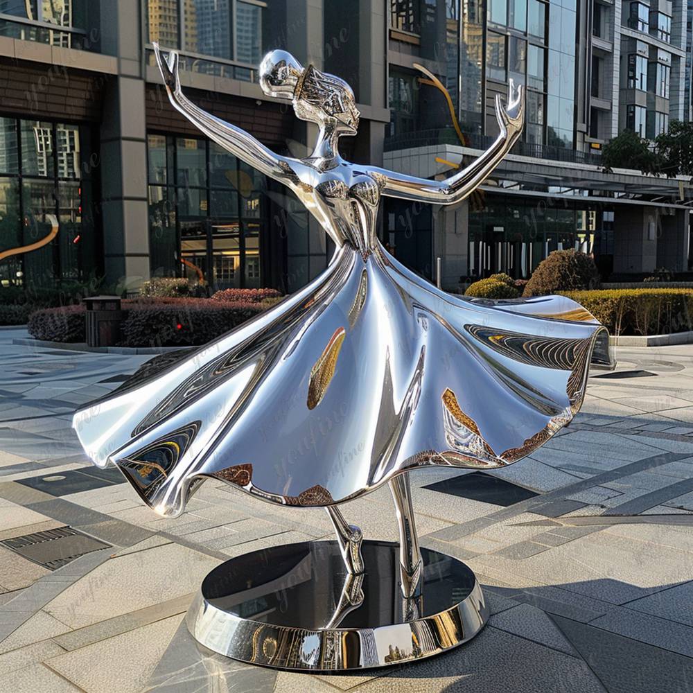 stainless steel dancing girl statue (5)