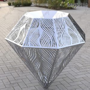 stainless steel diamond sculptures (1)