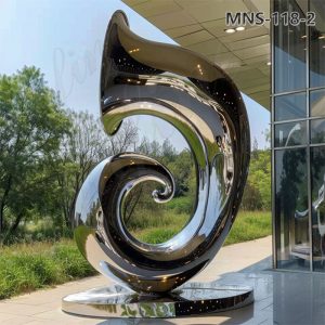 stainless steel trumpet sculpture for public (1)