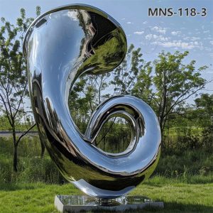 stainless steel trumpet sculpture for public (2)