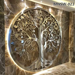 Metal Tree Sculpture Wall Hanging Art Decor (5)