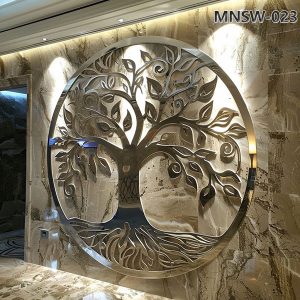 Metal Tree Sculpture Wall Hanging Art Decor (6)