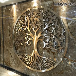 Metal Tree Sculpture Wall Hanging Art Decor (7)