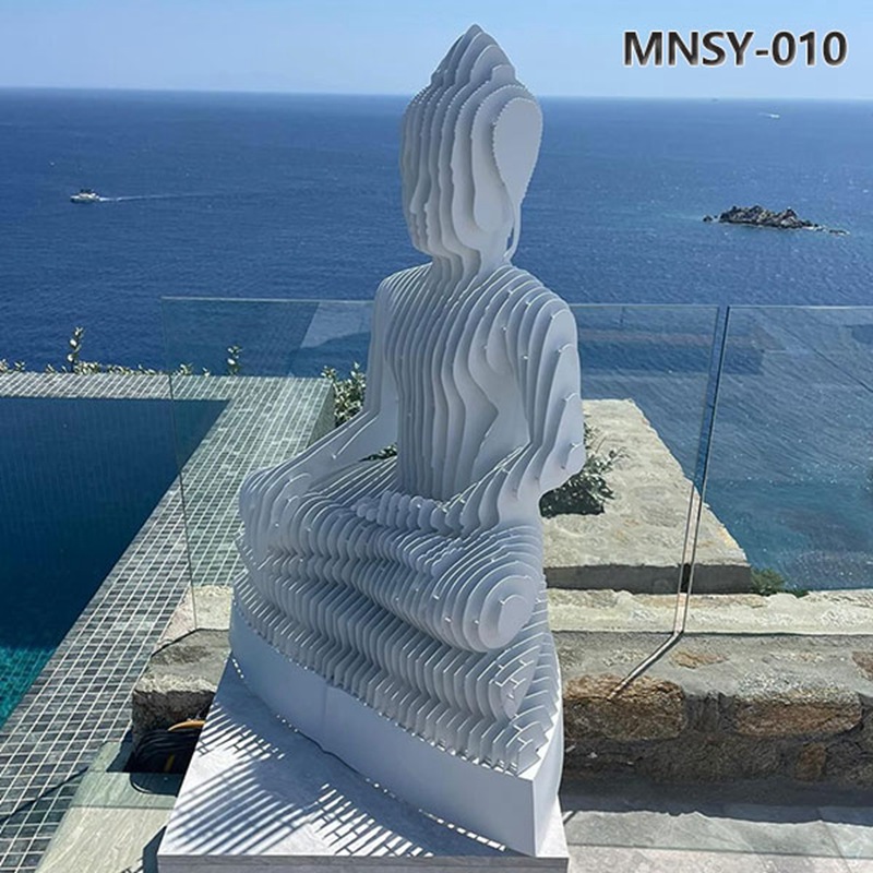 Stainless Steel Quantum Buddha Sculpture for Sale MNSY–010