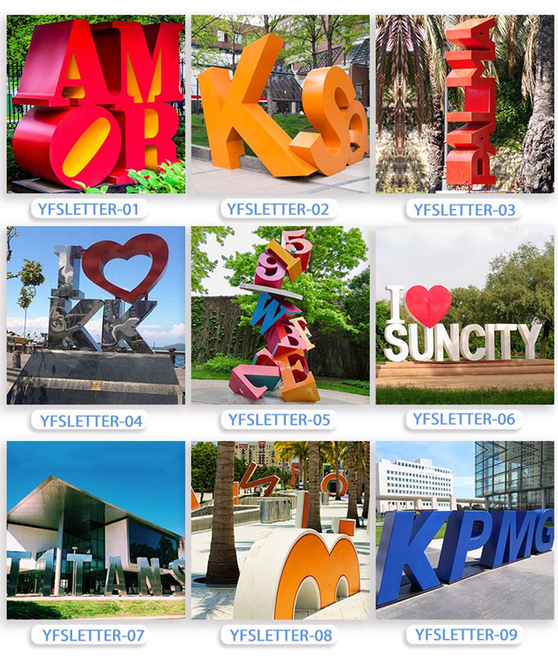 large outdoor letters sculpture (3)