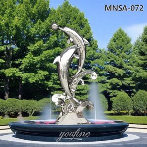 metal dolphin outdoor water fountain (1)