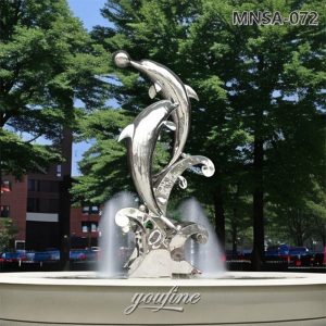 metal dolphin outdoor water fountain (3)