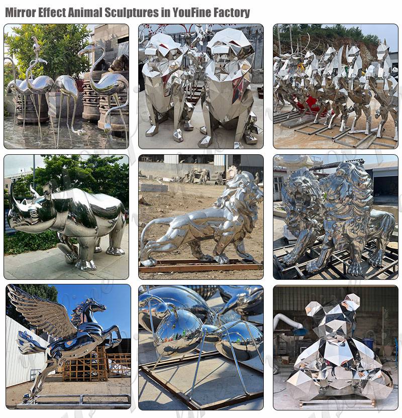 mirror-finished-animal-sculptures