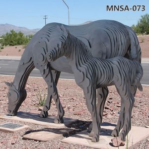 stainless steel horse sculpture (3)