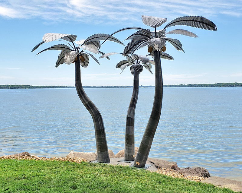 stainless steel palm tree sculpture for outdoor (15)